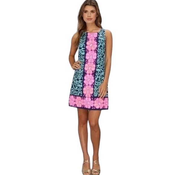 Lilly Pulitzer Dresses & Skirts - LILLY PULITZER | Delia Shift Dress in Fountain Hopping, Size 2